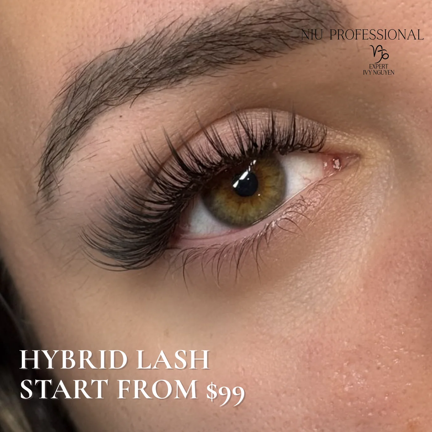 Hybrid lash extensions by NIU Professional